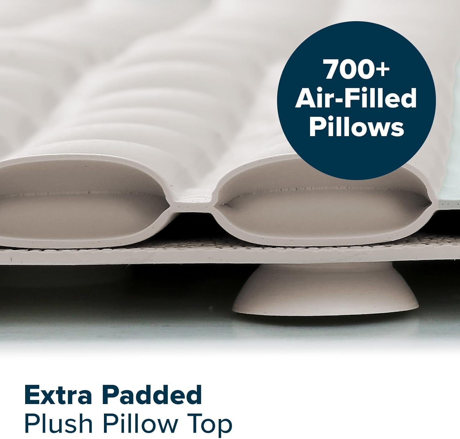 SlipX Solutions Foot Friendly Pillow Top Plus Safety Bath Mat, 15 x 27