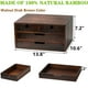 thumbnail image 2 of Organizador de escritorio DEAYOU Bamboo de 3 capas con 4 cajones, color nogal, 2 of 8