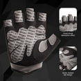 thumbnail image 4 of Xinyolin 1 Pair Sport Gloves Hollow Mesh Half Finger Unisex Anti-slip Great Friction Wear-Resistant Full Palm Protection Weightlifting Cycling Workout Outdoor Gym Gloves, 4 of 7