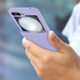 thumbnail image 3 of Designed for Samsung Galaxy Z Flip 5 Case with Hinge Protection, Stylish Frosted PC Drop Protection Shockproof Skin Friendly Phone Case Cover for Samsung Galaxy Z Flip 5 5G - Purple, 3 of 5