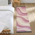 thumbnail image 3 of Yayeee Runner Rug for Bedroom 2'x6' Machine Washable Hallway Non Slip Mat, Pink Brown Pattern, 3 of 8