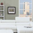 thumbnail image 3 of Bonded Leather Sectional Sofa with Adjustable Headrest in White, 3 of 5