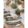 thumbnail image 6 of Hokiten Kitchen Dinner Napkins Set of 6 Black Paw Print Cloth Napkins Reusable Washable Table Napkins for Weddings Cocktail Parties Holiday Table Decor 20x20 Inch, 6 of 8