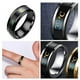 thumbnail image 3 of Qarigey Anillos de pareja de moda de acero inoxidable anillo delicado Sensor de temperatura corporal pequeño ligero dedo joyería regalos de boda Ropa, zapatos y accesorios Miscelánea Negro 13 # Qarigey AP014832-16, 3 of 6