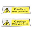 thumbnail image 1 of Self Adhesive Warning Signs 2Pcs Caution Stickers Suitable For Workshops Offering Yellow Color And PVC Construction, 1 of 4