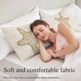 thumbnail image 5 of Beige Starfish Body Pillow Cover 20 x 54 Inch Decorative Pillow Cover Vintage Gray Farmhouse Coastal Summer Lumbar Pillowcase Seasonal Rectangle Cushion Case for Couch Sofa Bed Living Room, 5 of 9