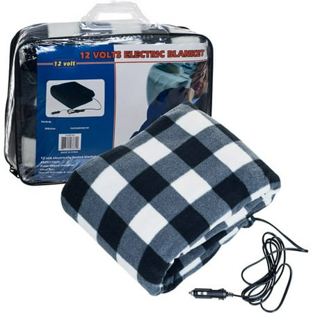 Trademark Plaid Electric Blanket For Automobile 12 Volt