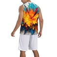 thumbnail image 2 of Naloa Colorful Paint Print Basketball Jersey Reversible Men's Mesh Athletic Sports Shirts Training Practice S-4XL3X-Large, 2 of 6