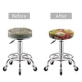 thumbnail image 5 of Fotbe Bright Mushrooms Stool Covers Round,Waterproof Round Bar Stool Covers Bar Chair Covers Washable Stool Cushion Slipcover for 12-14 Inch Chair-12 inch, 5 of 7