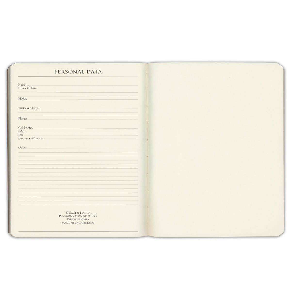 Gallery Leather Large Grid Journal - Acadia Black - 9.75"x7.5"