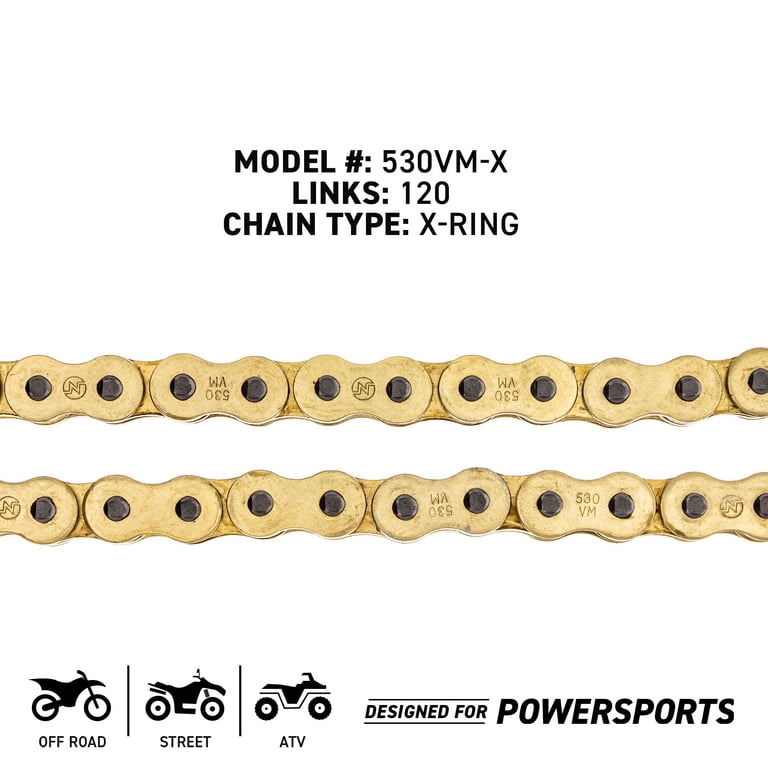 Niche Gold 530 X-Ring Chain 120 Links With Master Link Motorcycle