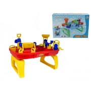 Wader Quality Toys Bathworld Water Activity Table Bath Tub Toy, Red, Yellow, Blue