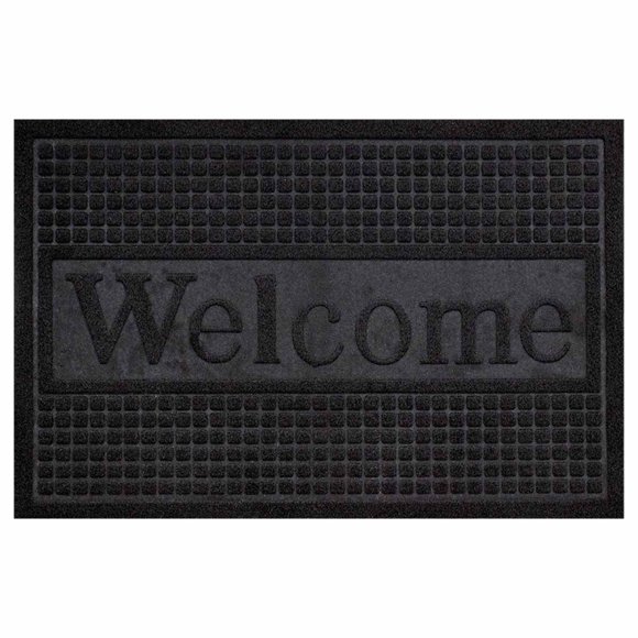 Tapete De Entrada Candy Poliéster Negro 38X58 Cm