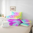 thumbnail image 6 of jejeloiu Neon Zebra Texture 7-Piece Twin Bedding Sets,Zebra Stripes Bedding Comforter Set,Colorful Ombre Effects Sheet Sets For Ggirls Kids,Luxury Bedroom Decor Reversible, 6 of 8