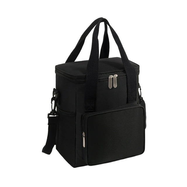 Bolsa de picnic Yuarrent Fiambrera hermética de tela Oxford negro
