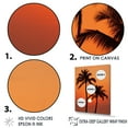 thumbnail image 3 of Designart "Sunset Under The Tangerine Twilight Palm Tree II" Palms & Palm Trees Canvas Prints, 3 of 7