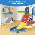 thumbnail image 4 of YUFU 9-in-1 Toddler Slide for Kids Age 1-3 with Drawing Board Baskeball Indoor and Outdoor Playset, Blue Gray, 4 of 13