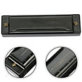 thumbnail image 1 of OULII Portable 10 Holes Harmonica in Black Smooth Tone Musical Instrument for Travel and Performances, 1 of 8