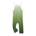 thumbnail image 3 of RXIRUCGD Girls Casual Jumpsuits Gradient Print Sleeveless Summer Rompers Long Pants With Pockets For 5-14 Years( Green, Size:5 Years ), 3 of 6