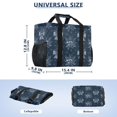 thumbnail image 3 of Large Capacity Handheld Storage Bag, Thickened Travel Organizer Bag for Picnic, Luggage & Clothing Silver Christmas Bows Pattern, 3 of 7