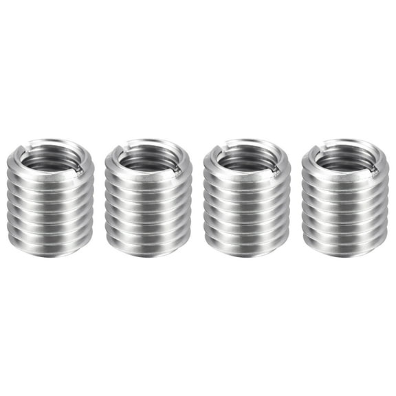 Uxcell 4pcs Thread Repair Inserts M18 x 2.5 Male to M14 x 2 Female Thread 20mm Long Stainless Steel Reducing Nuts Metric Self Tapping Sleeves