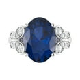 thumbnail image 2 of Sterling Silver with Blue Sapphire and White Topaz Solitaire Ring, 2 of 3