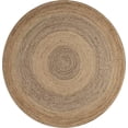 thumbnail image 2 of Jute Natural Round Carpet Braided Area Rug Farmhouse Rustic Look Rug Carpets, 2 of 4
