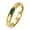 Green, variant on Bezel Set Birthstone Dome Ring for Women Plated Gold Stainless Steel Minimalist Promise Band Elegant Stackable Polished White Size 5