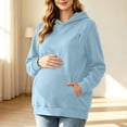 thumbnail image 5 of WAGUTH Maternity Nursing Hoodie for Women Long Sleeve Pullover Sweatshirt with Discreet Breastfeeding Zippers and Pocket for Fall Winter, 5 of 6
