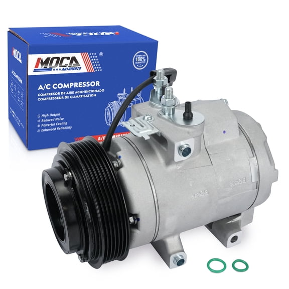 MOCA AUTOPARTS New AC Compressor Fit for 2021-2025 Ford E-350 E-450 Super Duty 7.3L & 2021-2024 Ford F-650 F-750 7.3L