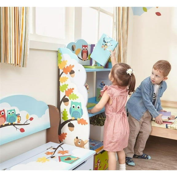 Fantasy Fields Enchanted Woodland Kids 3-Tier Bookshelf & Drawer