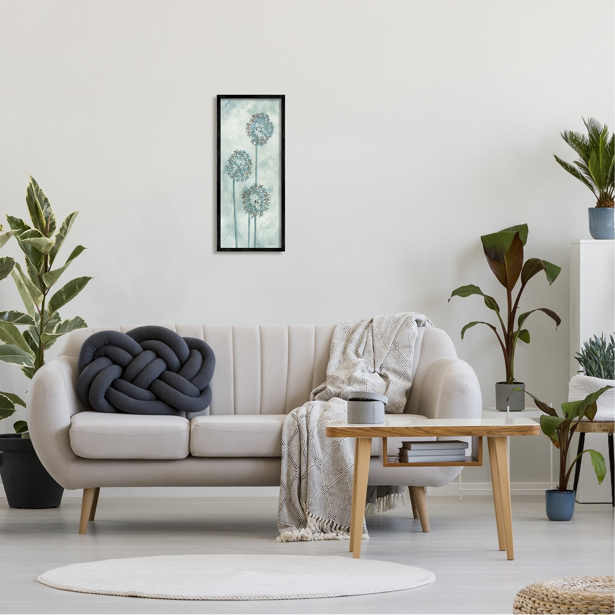 Stupell Industries Dandelion Flower Sprigs Wildflower Plant Nature Petals Painting Black Framed Art Print Wall Art, Design by Cindy Jacobs