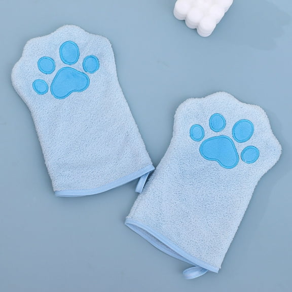 Pet Grooming Gloves Absorbent Coral Velvet Drying Towel for Dogs and Cats Gloves