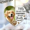 thumbnail image 3 of Memorial Sympathy Christmas Ornament Gifts for Pet Dog Cat Loss in Heaven - Pawprints On Hearts Name Photo Ceramic Heart Ornament for Dog Cat Mom Dad Owner - Christmas Ornament -..., 3 of 6