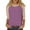 Purple, variant on Conairie Women Cute Shirts Casual Stripe Loose Crew Neck 3/4 Sleeve T Shirt Classic Dressy Lightweight Blouses Pullover Outfits Beige L