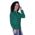 thumbnail image 2 of Moomaya Chemises à Manches Longues en Coton pour Femmes Tenues de Travail Formelles Unies, 2 of 6