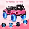 thumbnail image 4 of 24V 7AH 2 Seater Kids Ride On Truck Car Electric Vehicles, 2WD/4WD Ride On Car Toy with Remote Control, Trunk Storage, 4-Wheeler Suspension, Lights, Music, 4 of 7