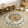 thumbnail image 1 of TEMBR Round Rug,Cute ABC Lion Large Non Slip Super Soft Plush Area Rug for Kids Room Playroom Nursery Bedroom, Educational Washable Circular Floor Mat for Home Room Decorative(31.5"), 1 of 5