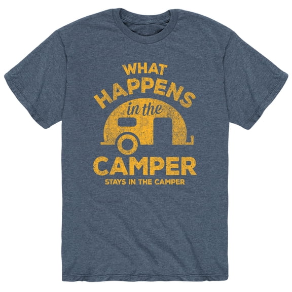 Instant Message - What Happens In Camper Stays In Camper - Men's Short Sleeve Graphic T-Shirt