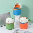 thumbnail image 1 of Cute Cartoon Garbage Basket Flip Stable Durable Waste Bin for Home Living Room Kitchen, 1 of 3