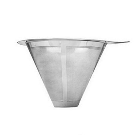 

Stainless Steel Mesh Pour Over Cone Coffee Dripper Filter Tea Strainer Funnel