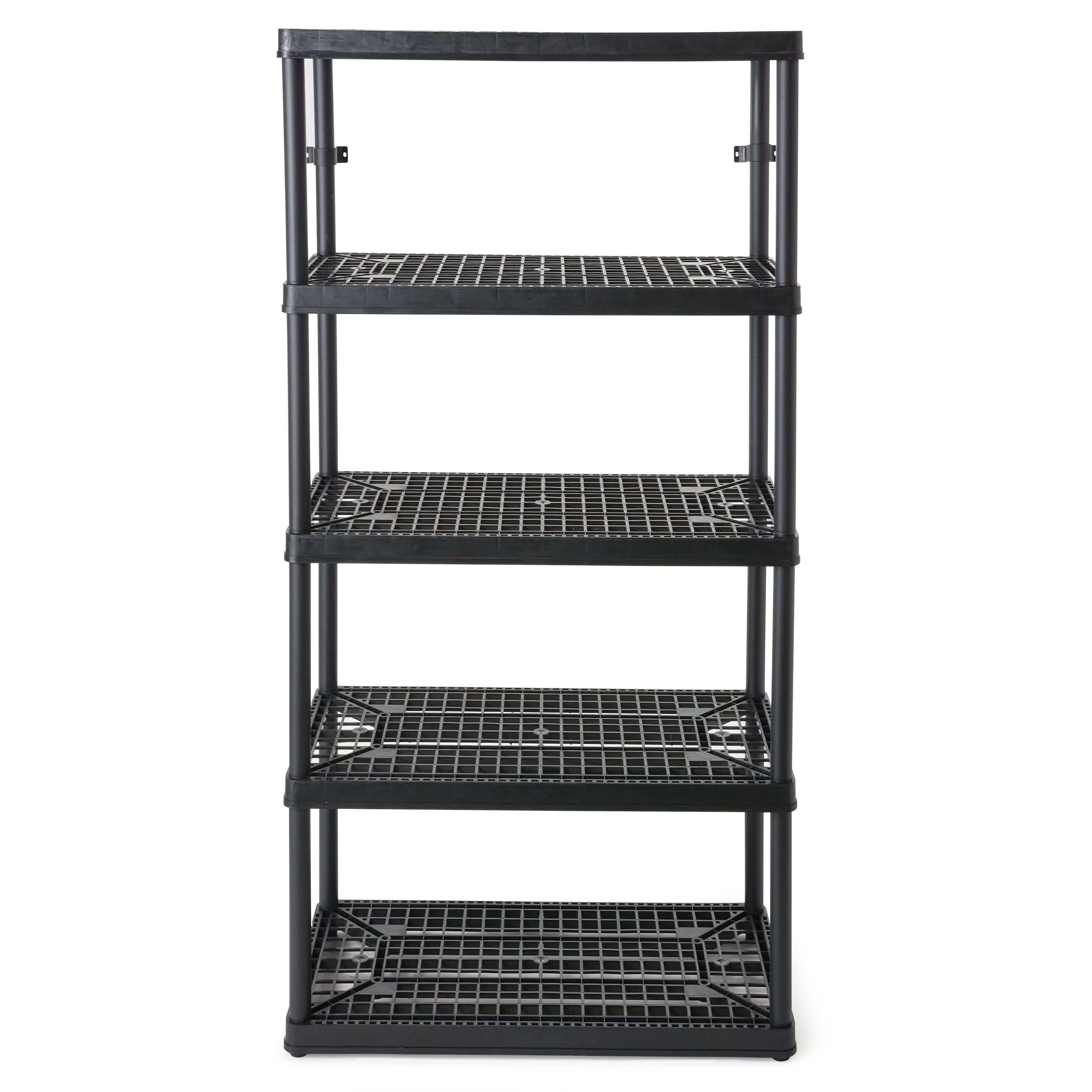 Gracious Living 5 Shelf Tier Light Duty Garage Storage Shelf, Black (3 Pack)