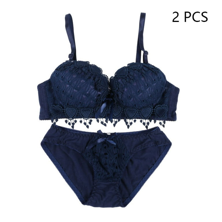 Buy Blue Floral Lace Padded Bra 32A | Bras | Tu