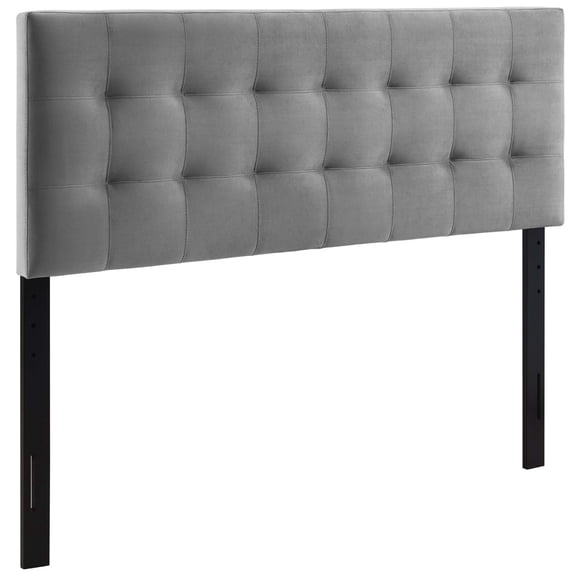 Ergode Lily King Biscuit Tufted Performance Velvet Headboard - Gray