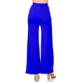 thumbnail image 3 of Women's Solid Casual Stretch Knit Elastic Waist tie Belt Wide Leg Pants, 3 of 5