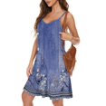 thumbnail image 6 of Jzuxvd Womens Spaghetti Strap Dress Summer Dresses Beach Cover Ups Casual Sundresses with Pockets Navy XXXL, 6 of 7