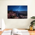 thumbnail image 3 of Elephant Stock Grand Canyon Starry Night Wall Art - Horizontal Canvas Wall Art - Living Room Wall Decor - Nature Canvas - Blue And Brown Decor - 12" x 8", 3 of 8