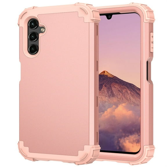 JTCASES for Samsung GalaXxy A15 Case, Drop Resistant Corners, Wireless Charging, Heavy Duty Shockproof Hybrid Hard PC Bumper, Camera Protection, Skin-feel Anti-scratch Tough Cover, Rosegold