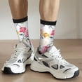 thumbnail image 6 of KLL Colorful Flowers Print Cool Socks Men's Women's Crew Socks Funny Crazy Novelty Stockings, 6 of 6