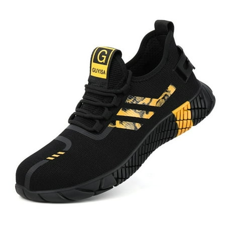 

Breathable Men s Work Safety Shoes Boots Steel Toe Cap Casual Men s Boots Work Indestructible Shoes Anti-Smashing Work Sneakers